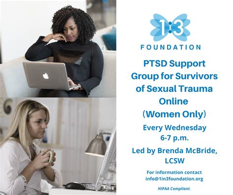 Meetings 1in3 Foundation Sexual Assault Support Groups 1 In 3 Foundation