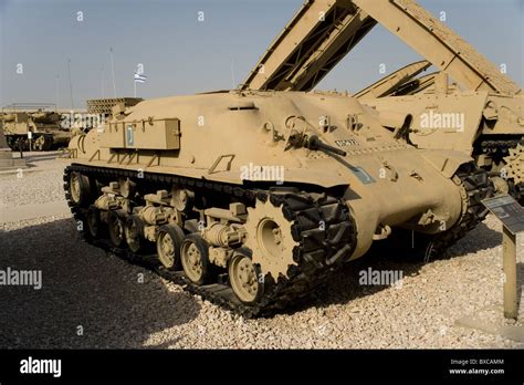 Sherman Tank Hulk Training Vehicle At The Israeli Armored Corps Museum