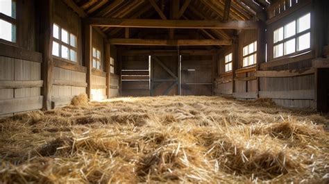 Premium Photo Inside The Stable Spread A Thick Layer Of Straw Bedding