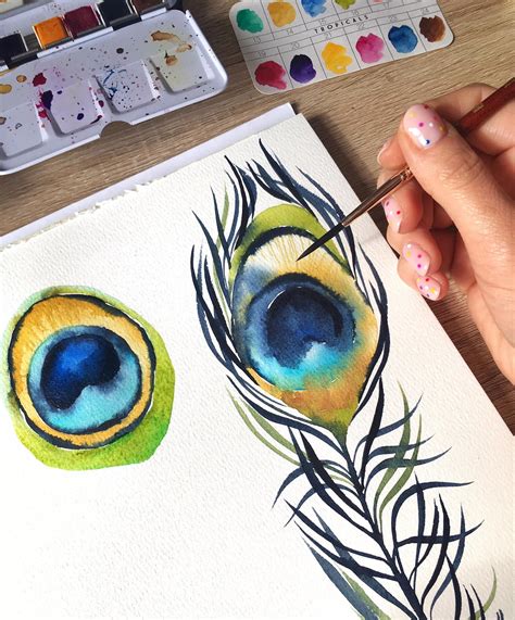 How to Paint a Peacock Feather in Watercolor: Master Tips - Your ...