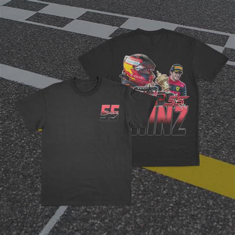 Carlos Sainz Formula 1 Graphic T Shirt F1 2024 Tshirt Ferrari F1