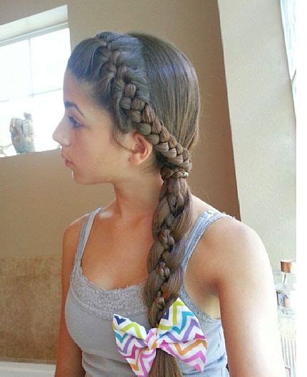 French Braided Headband Into A Four Strand Braid With A Microbraid