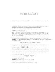 Homework6 Solution Pdf MA 2621 Homework 6 Instructions You Must