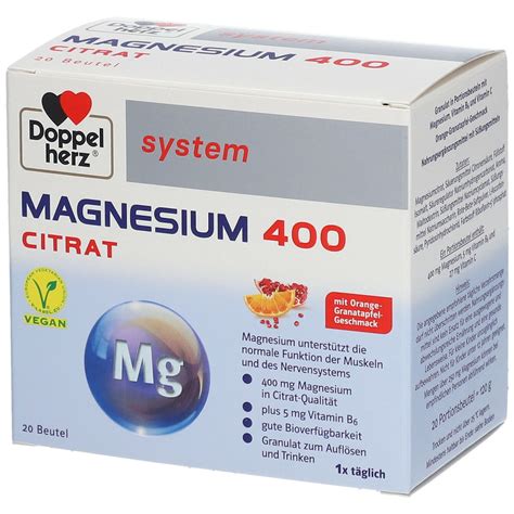 Doppelherz System MAGNESIUM 400 CITRAT 20 St Shop Apotheke At