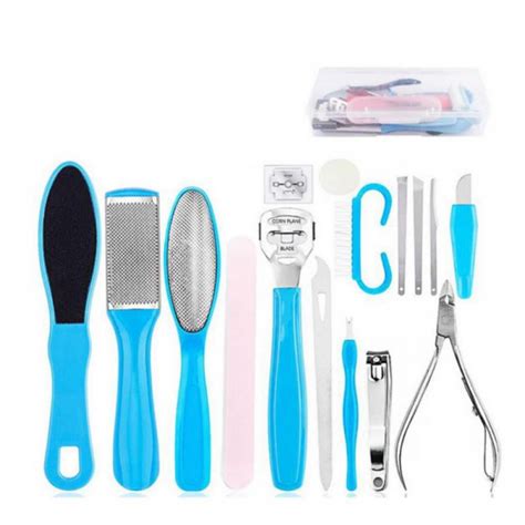 16 Pcs Professional Pedicure Foot Foot Scrubber Pedicure Tools Kit Rasp