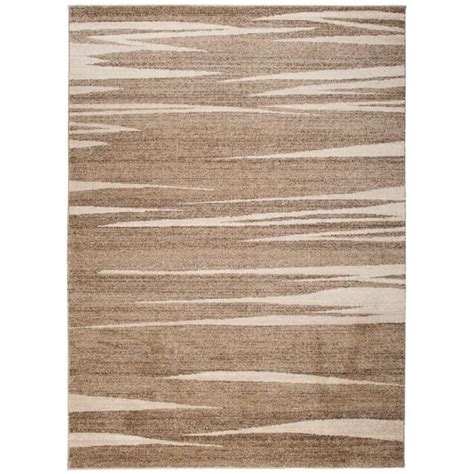 Tapiso Tapis Salon Poil Court Sari Marron Clair Sable Mouchet