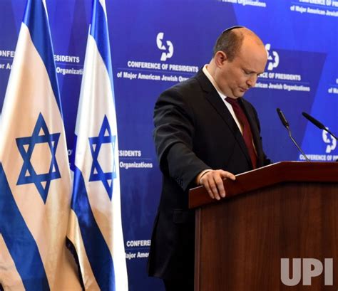 Photo Israeli Prime Minister Naftali Bennett Speaks To American Jewish