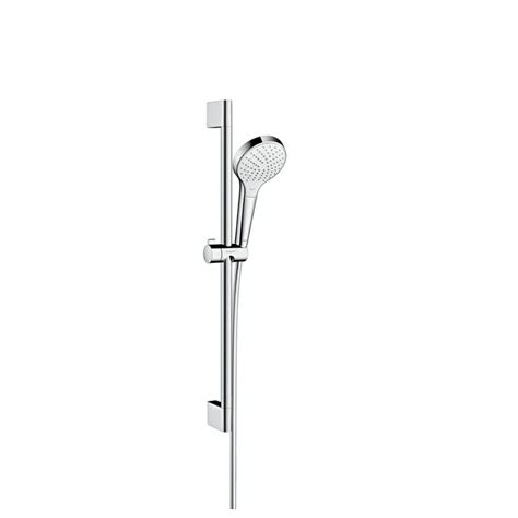 Hansgrohe Croma Select S White Chrome Ecosmart Hand Shower Set With Bar