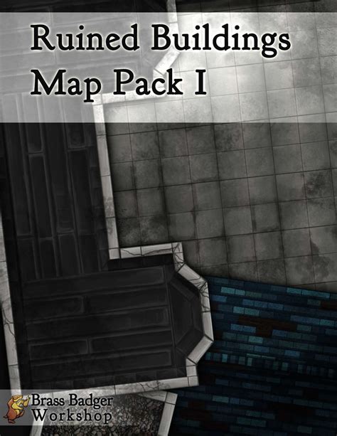 Ruined Buildings Map Pack I Brass Badger Workshop Drivethrurpg