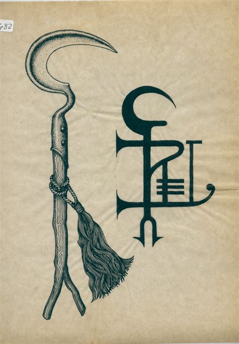 R 3 482 Drawing Of A Sickle And A Sigil Museum Of Witchcraft And Magic