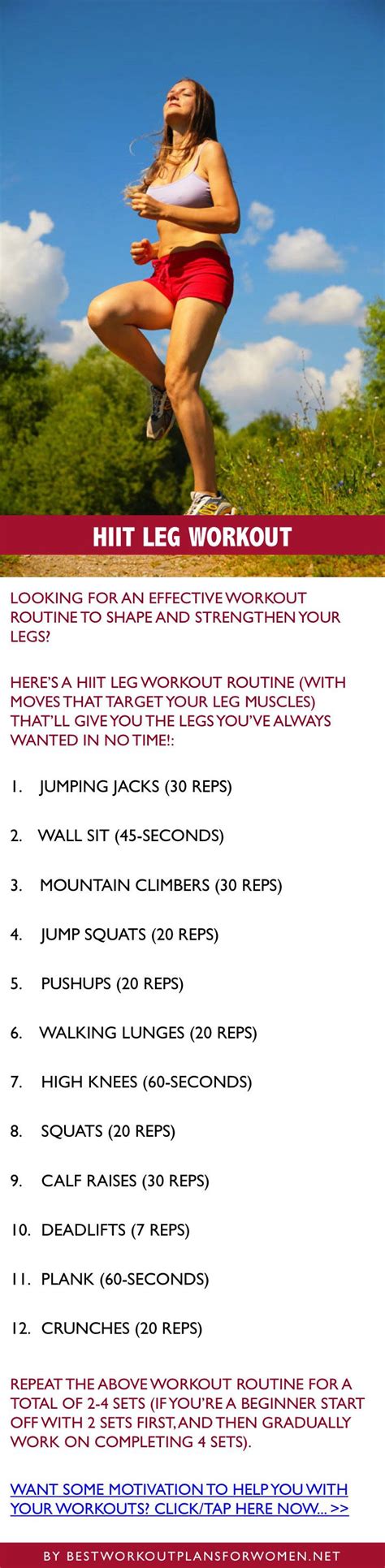 HIIT leg workout - Want some motivation to help you wish your workouts ...