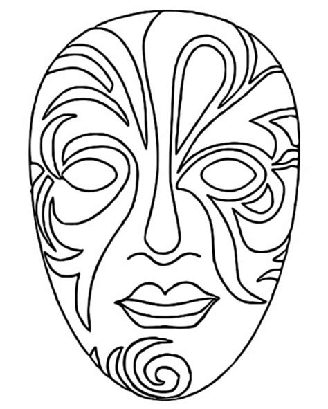 Coloriage Carnaval Masque 3