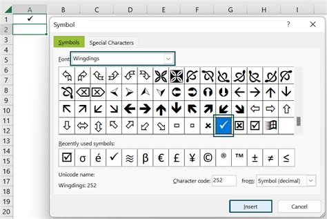 Check Mark In Excel Top Ways To Insert Tick Symbol