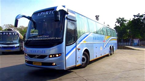 BEST COLOUR OF AMARAVATI BUS IN APSRTC METALLIC GREY BLUE VOLVO B9R