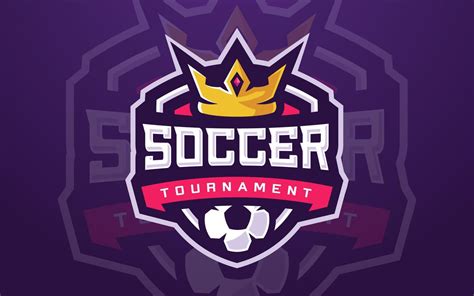 Professional Soccer Club Logo Template With Crown For Sports Team And Tournament 7994825 Vector