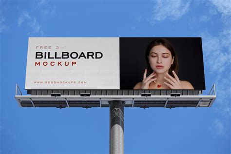 Free Clear Sky Hoarding Billboard Mockup Psd Good Mockups