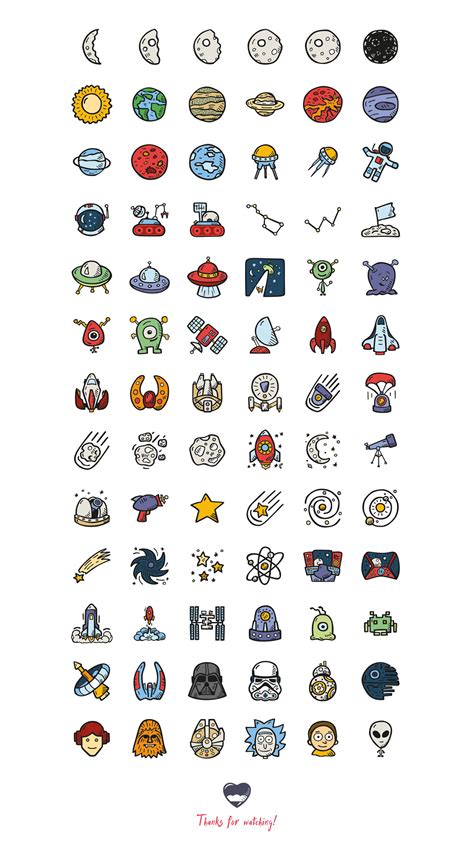 space icons  icon set  behance