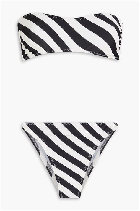 NORMA KAMALI Sunglass Striped Bandeau Bikini THE OUTNET