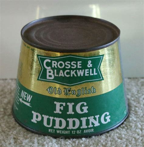 Vintage 1950 1960s Full Crosse And Blackwell Figgy Pudding Pyramid Can