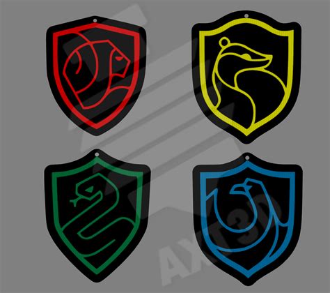 The Hogwarts Crests Drawing Harry Potter Houses Vector Free Clip