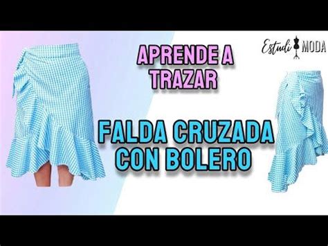 CÓMO HACER FALDAS Falda cruzada con bolero o olan YouTube