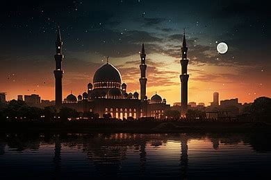 Evening Elegance Savoring The Shadows Of Nightfall Mosque Background