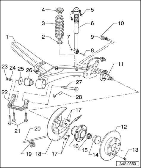 Audi Workshop Manuals > A2 > Running gear, front-wheel drive > Rear ...