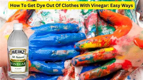 How To Get Dye Out Of Clothes With Vinegar Easy Ways