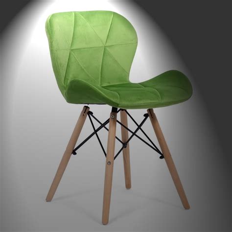set  scaune de bucatarie buc  catifea verde emagro