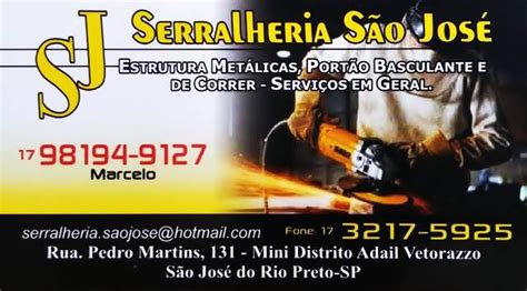 Serralheria Sao Jose - Serralheria São José Estruturas Metálicas Portões Basculantes - Tem Digital