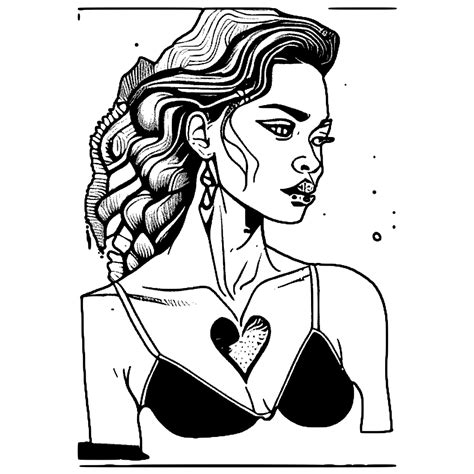 Masculine Woman Coloring Page · Creative Fabrica