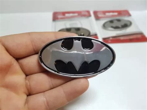 Emblema Alto Relevo D Batman Cromado Prata Mercadolibre