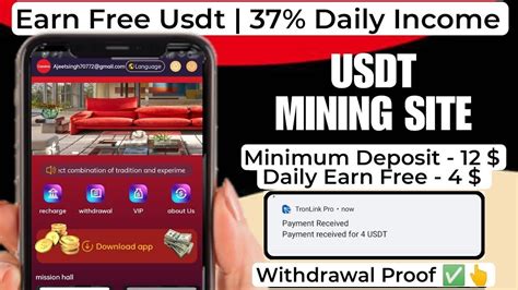 Free Usdt Instant Withdrawal Usdt Mining Website Free Usdt Mining