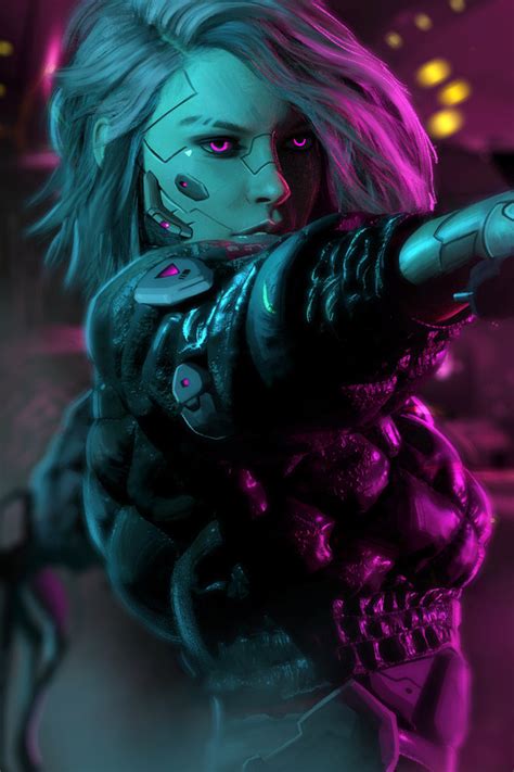 640x960 Robotic Girl With Gun Iphone 4 Iphone 4s Hd 4k Wallpapers