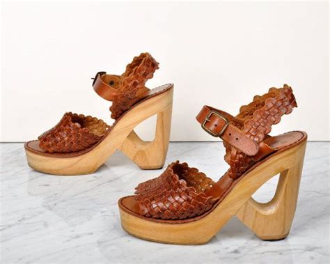 Vintage Quali Craft Wood Platform Heels Vintage Heels Vintage Shoes