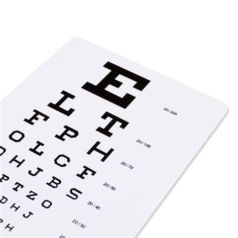 Custom Printable Snellen Eye Test Chart 6 Feet Plastic Worksheets