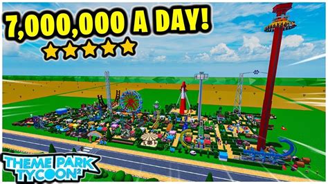 Theme Park Tycoon 2 Best 5 Star Money Farm 2022 Youtube