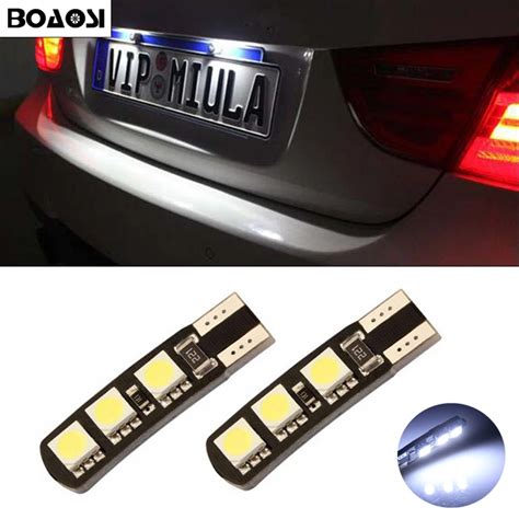 BOAOSI 2x Canbus No Error T10 W5W LED License Plate Light For Infiniti