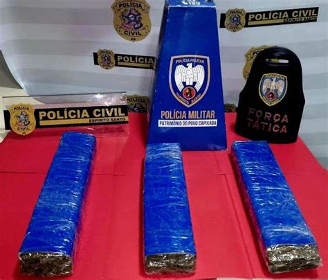 PCES Polícia apreende 03 quilos de maconha após denúncia anônima