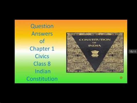 Question Answers Of Chapter Indian Constitution Civics Social