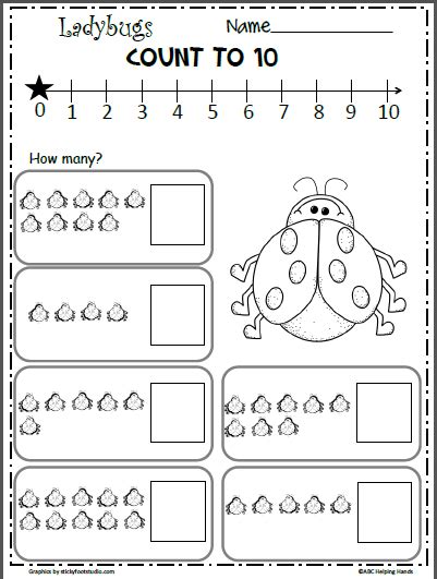 Free Ladybug Counting Worksheet Up To 10 Made By Teachers