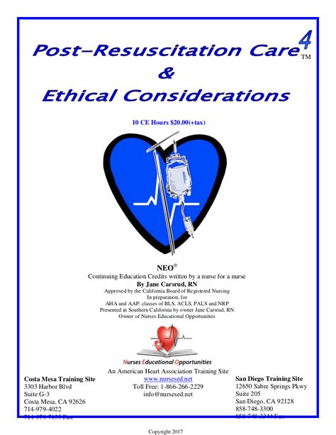 Postresuscitation Care Nurses Educational Opportunities