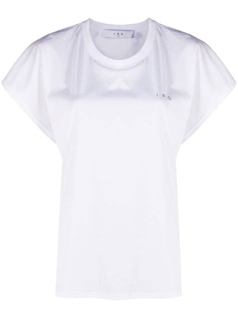 Iro Logo Print Cotton T Shirt White Farfetch Ao