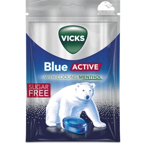 Köp Vicks Blue Active Cooling Menthol Sockerfri 72 G På