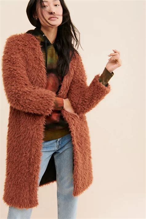 Saltwater Luxe Reversible Sherpa Coat Urban Outfitters