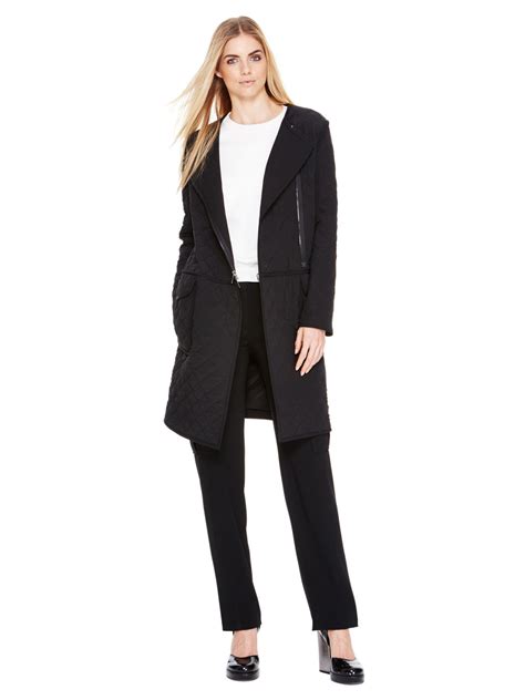 Dkny Plus Size Singlebreasted Belted Trench Coat In Black Lyst