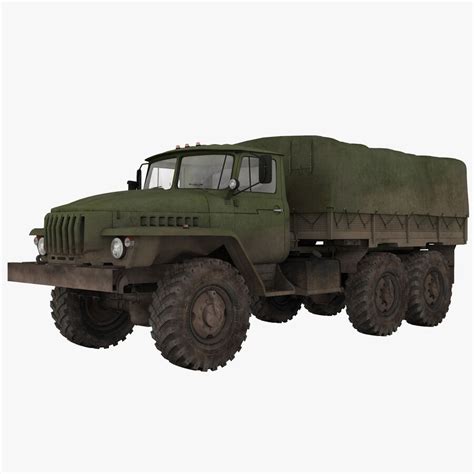 Russian Army 6x6 Truck Ural 4320 3D Model 179 C4d Ma Obj 3ds