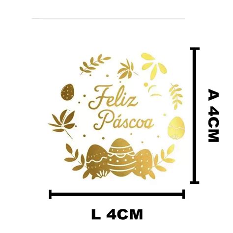 Adesivos Decorativos Feliz Páscoa Ovos C 50 Unidades Stickr