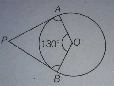 In The Adjoining Figure If The Angle Between Two Radii Of A Circle Is