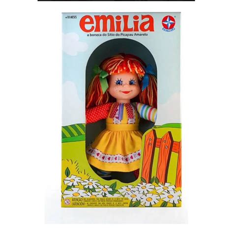 Boneca Emília Do Sítio Do Picapau Amarelo - Boneca Emília Sítio Do Pica Pau Amarelo - Estrela | Shopee Brasil